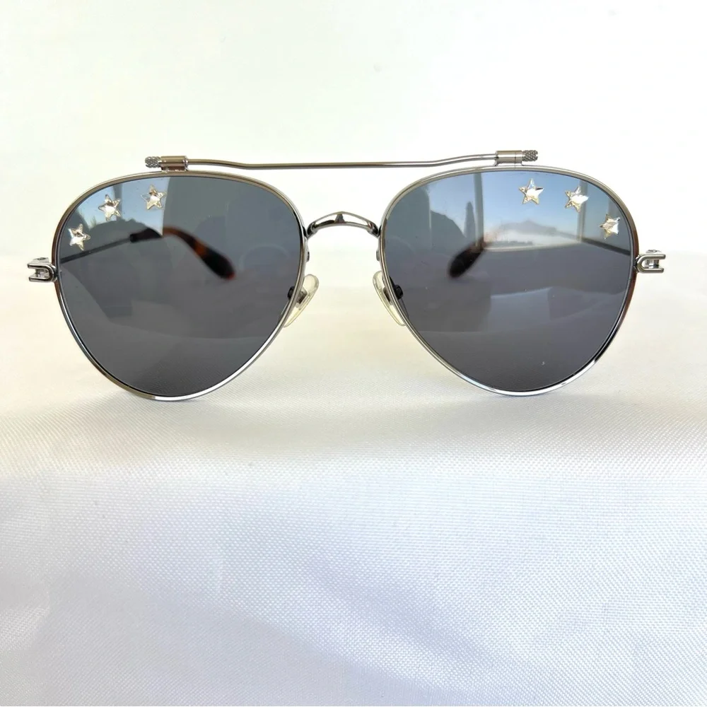 GIVENCHY GV-7057-N-STARS Crystal Gray Lenses UV Protection Aviator Sunglasses